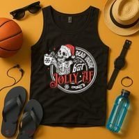Funny Christmas Skeleton Tank Top thumb 4