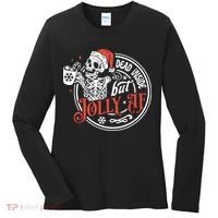 Funny Christmas Skeleton Women's Long Sleeve Shirt thumb 0