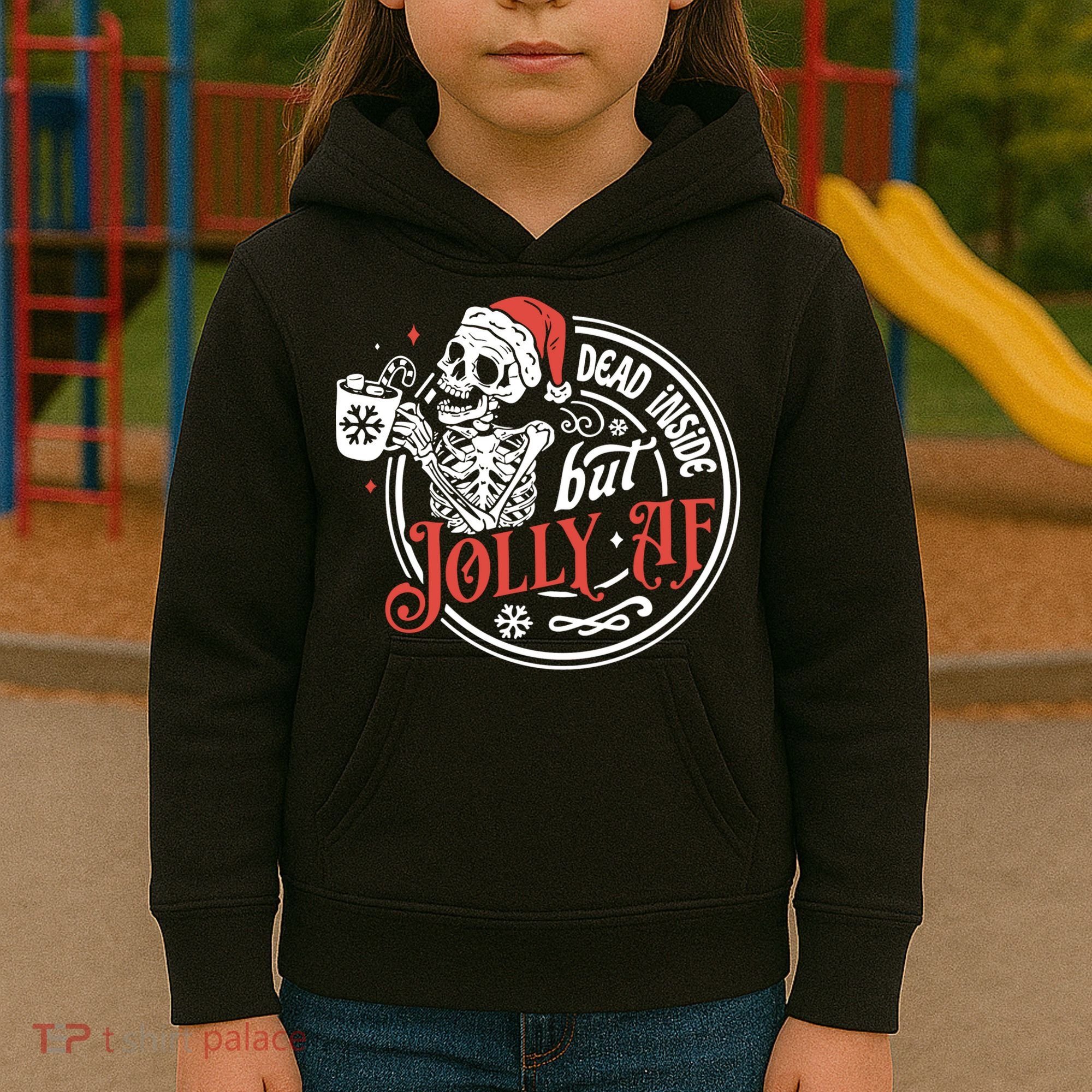 Funny Christmas Skeleton Kids Hoodie