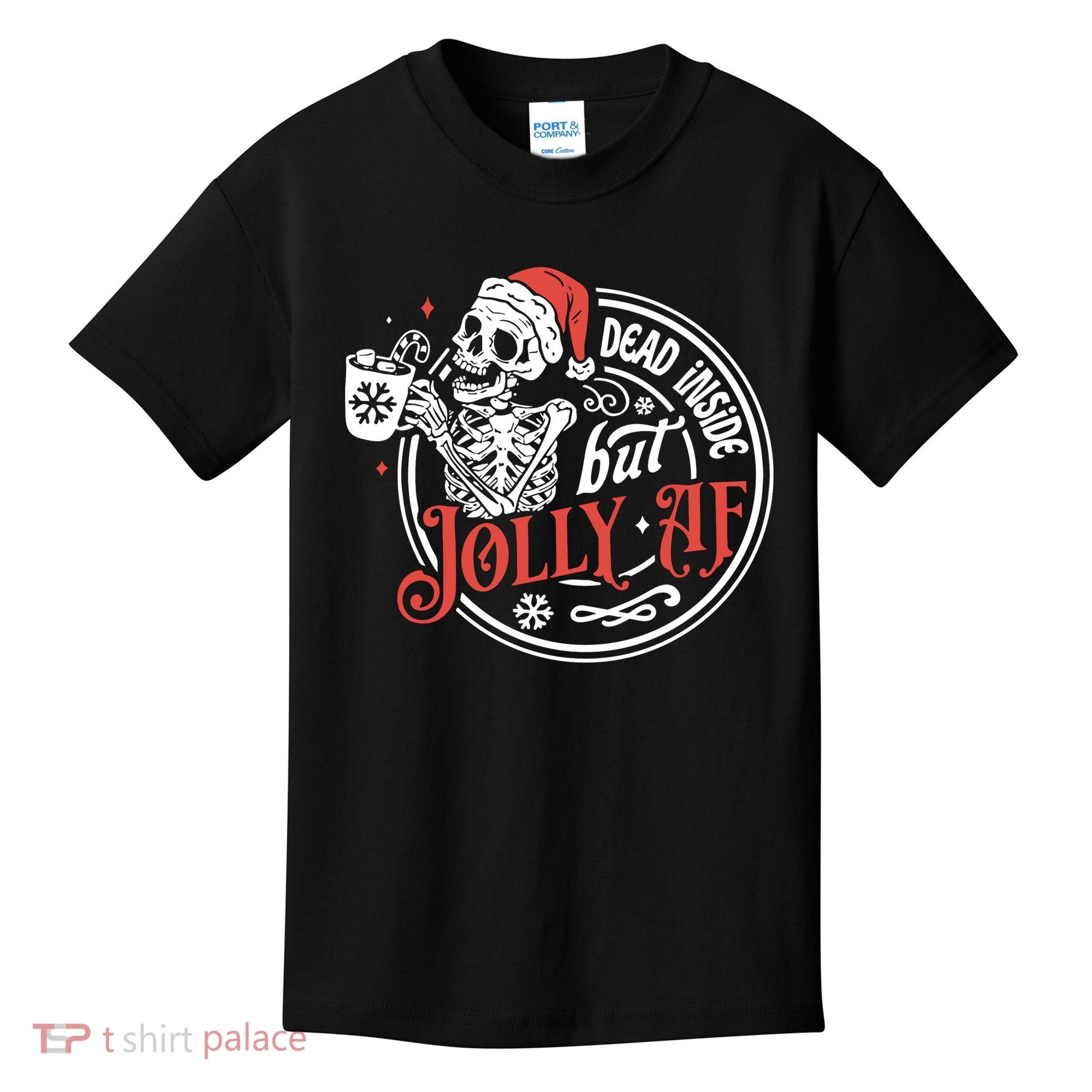 Funny Christmas Skeleton Kids T-Shirt