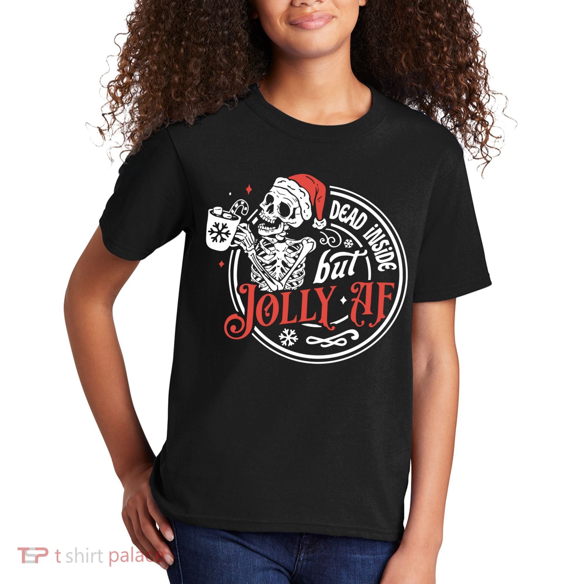 Funny Christmas Skeleton Kids T-Shirt