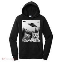Funny Cat Selfie with UFOs Women's Hoodie thumb 0