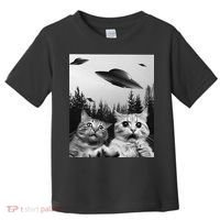 Funny Cat Selfie with UFOs Toddler T-Shirt thumb 0