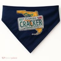 Florida Cracker Shirt Florida Strong Hurricane Ian Support Florida USA-Made Doggie Bandana thumb 0