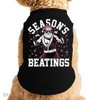 Funny Christmas Seasons Beatings Mma Boxing Santa Claus Doggie Tank thumb 0