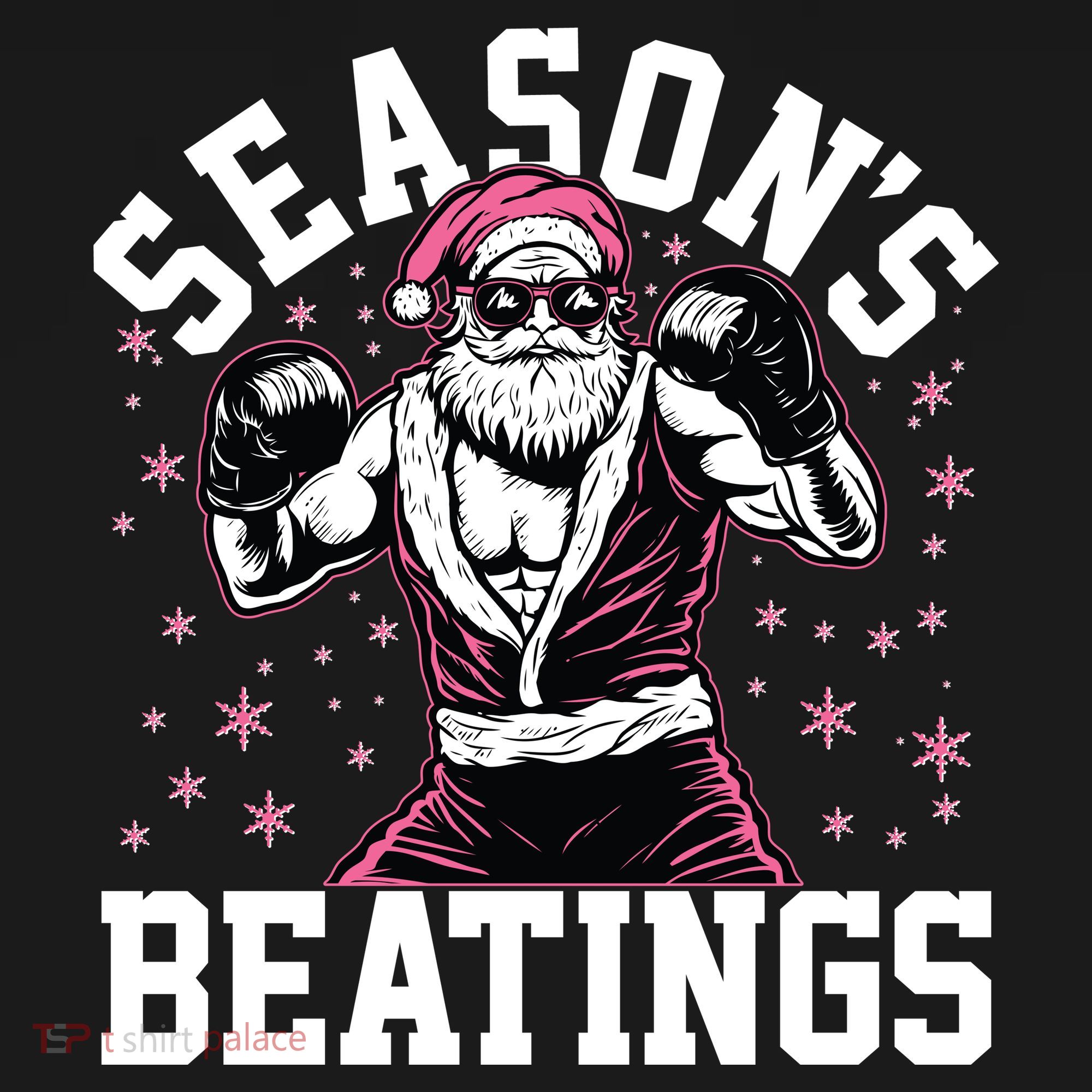 Funny Christmas Seasons Beatings Mma Boxing Santa Claus Doggie Tank