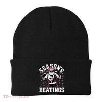 Funny Christmas Seasons Beatings Mma Boxing Santa Claus Beanie thumb 0