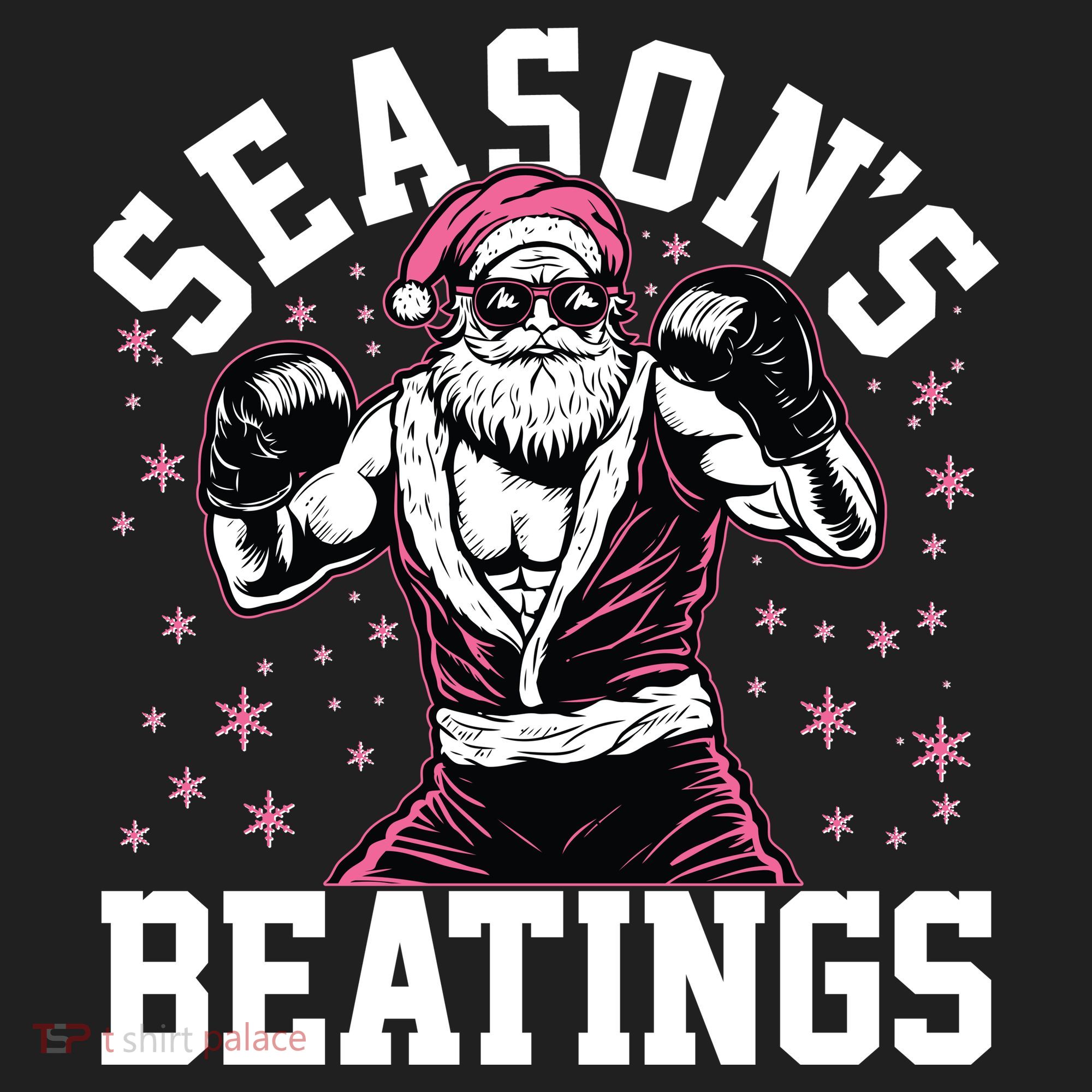 Funny Christmas Seasons Beatings Mma Boxing Santa Claus Beanie