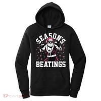 Funny Christmas Seasons Beatings Mma Boxing Santa Claus Women's Hoodie thumb 0