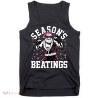 Funny Christmas Seasons Beatings Mma Boxing Santa Claus Tank Top thumb 0