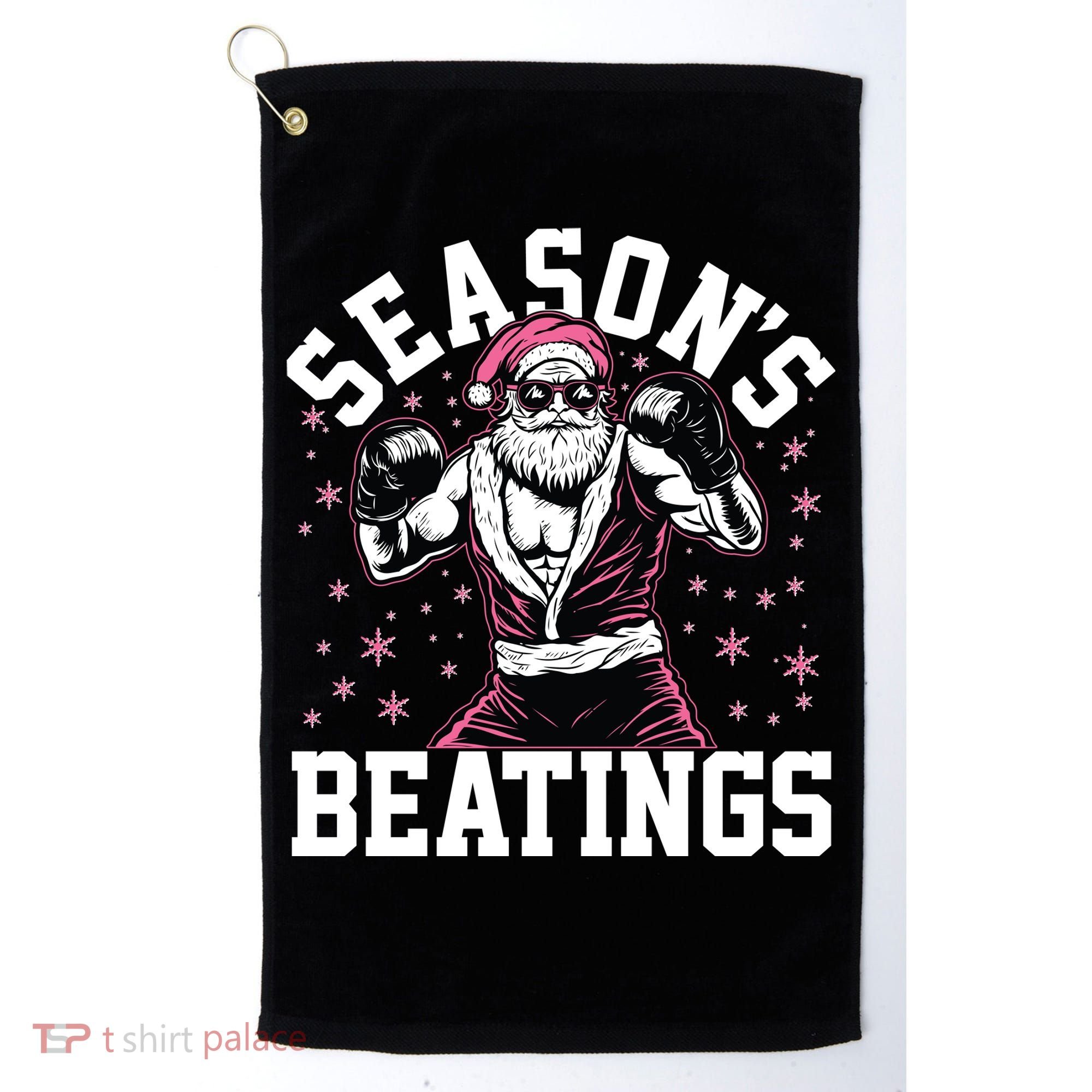 Funny Christmas Seasons Beatings Mma Boxing Santa Claus Golf Towel