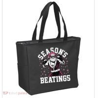 Funny Christmas Seasons Beatings Mma Boxing Santa Claus Tote Bag thumb 2