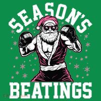 Funny Christmas Seasons Beatings Mma Boxing Santa Claus Baby Bodysuit thumb 2