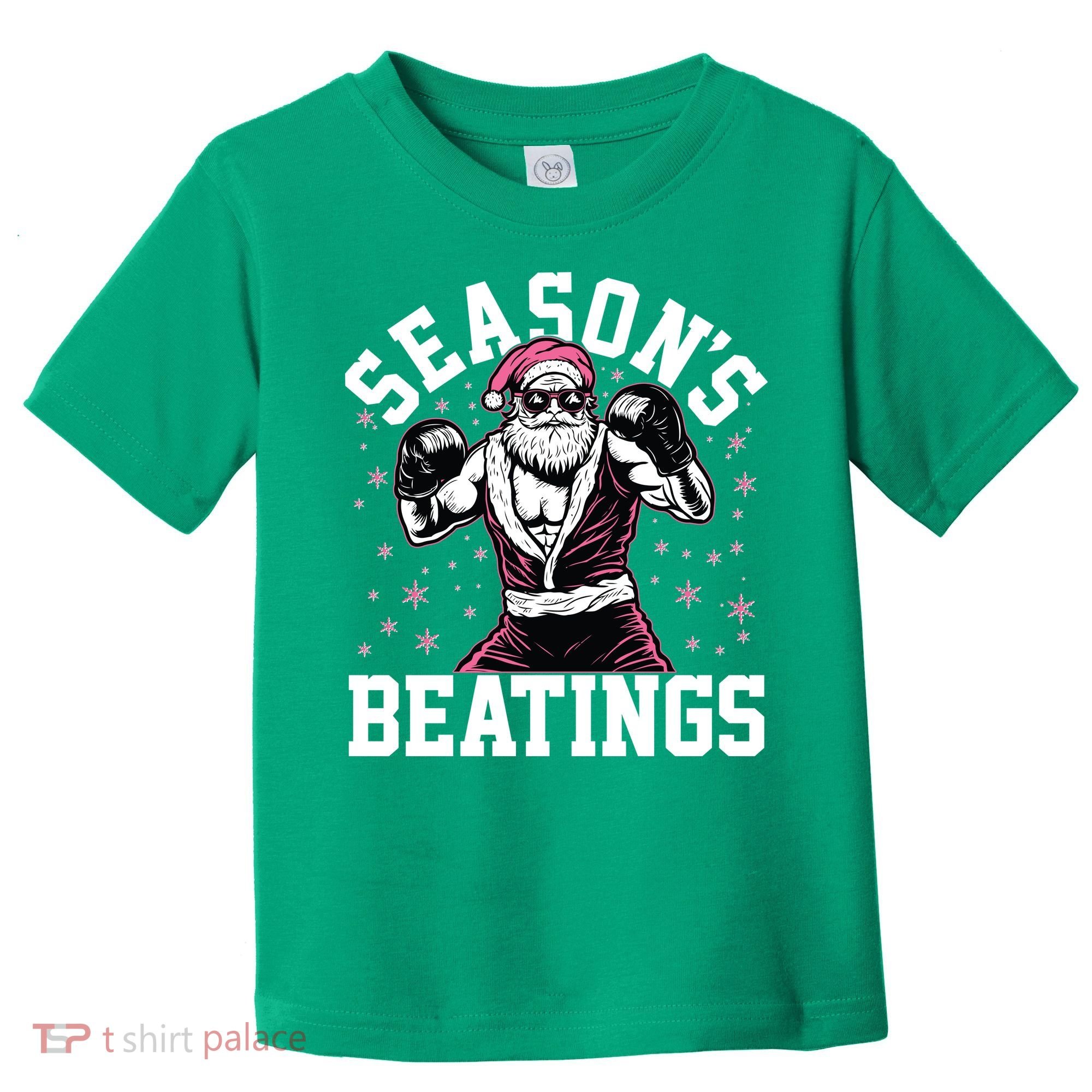 Funny Christmas Seasons Beatings Mma Boxing Santa Claus Toddler T-Shirt