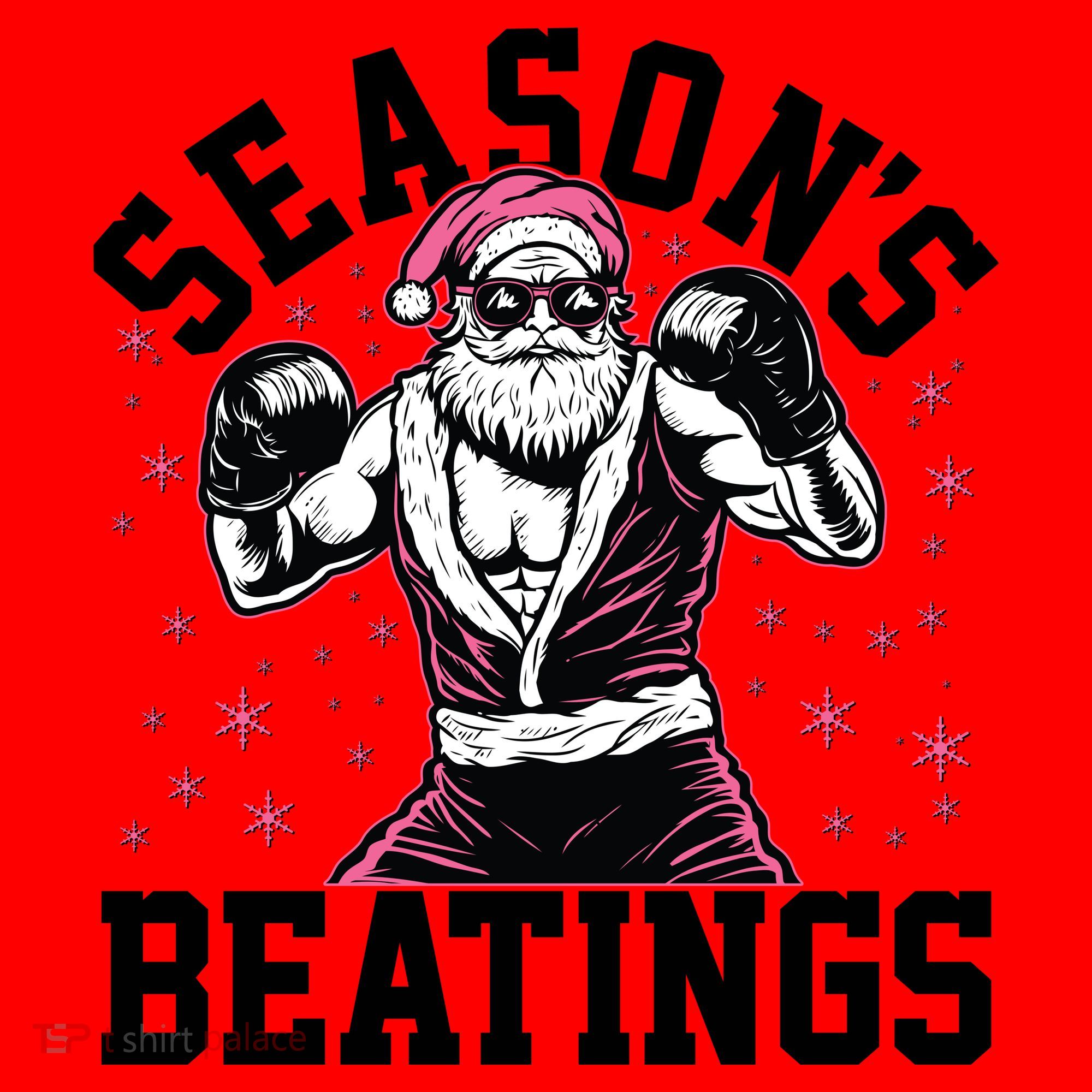 Funny Christmas Seasons Beatings Mma Boxing Santa Claus Santa Hat