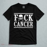 Fuck Cancer Skull and Crossbones Skeleton Breast Cancer T-Shirt thumb 5