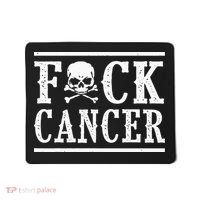 Fuck Cancer Skull and Crossbones Skeleton Breast Cancer Mousepad thumb 0
