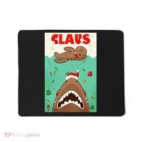 Funny Christmas Santa Claus Shark Attack Gingerbread Man Mousepad thumb 0