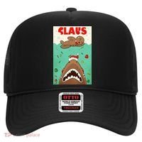 Funny Christmas Santa Claus Shark Attack Gingerbread Man Hat thumb 0