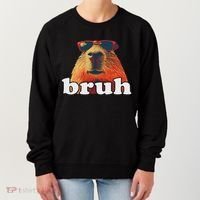 Funny Capybara Sunglasses Bruh Women's Sweatshirt thumb 0