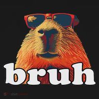 Funny Capybara Sunglasses Bruh Long Sleeve Shirt thumb 2