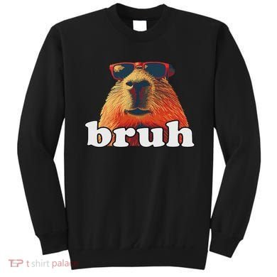 Funny Capybara Sunglasses Bruh Sweatshirt