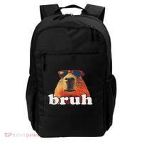 Funny Capybara Sunglasses Bruh Backpack thumb 0