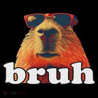 Funny Capybara Sunglasses Bruh Bucket Hat thumb 4