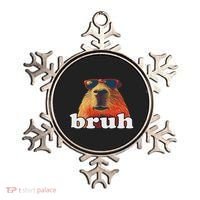 Funny Capybara Sunglasses Bruh Ornament thumb 0