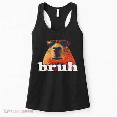 Funny Capybara Sunglasses Bruh Women's Tank Top