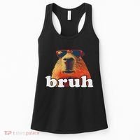 Funny Capybara Sunglasses Bruh Women's Tank Top thumb 0