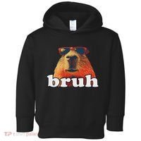 Funny Capybara Sunglasses Bruh Toddler Hoodie thumb 0