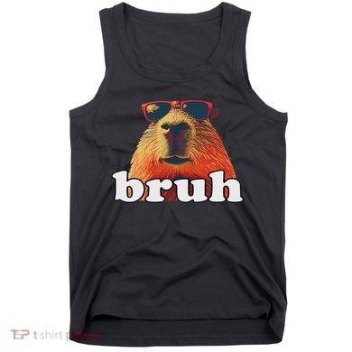 Funny Capybara Sunglasses Bruh Tank Top