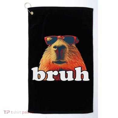 Funny Capybara Sunglasses Bruh Golf Towel