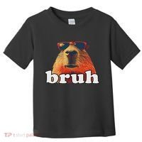 Funny Capybara Sunglasses Bruh Toddler T-Shirt thumb 0