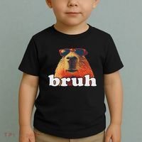 Funny Capybara Sunglasses Bruh Toddler T-Shirt thumb 2