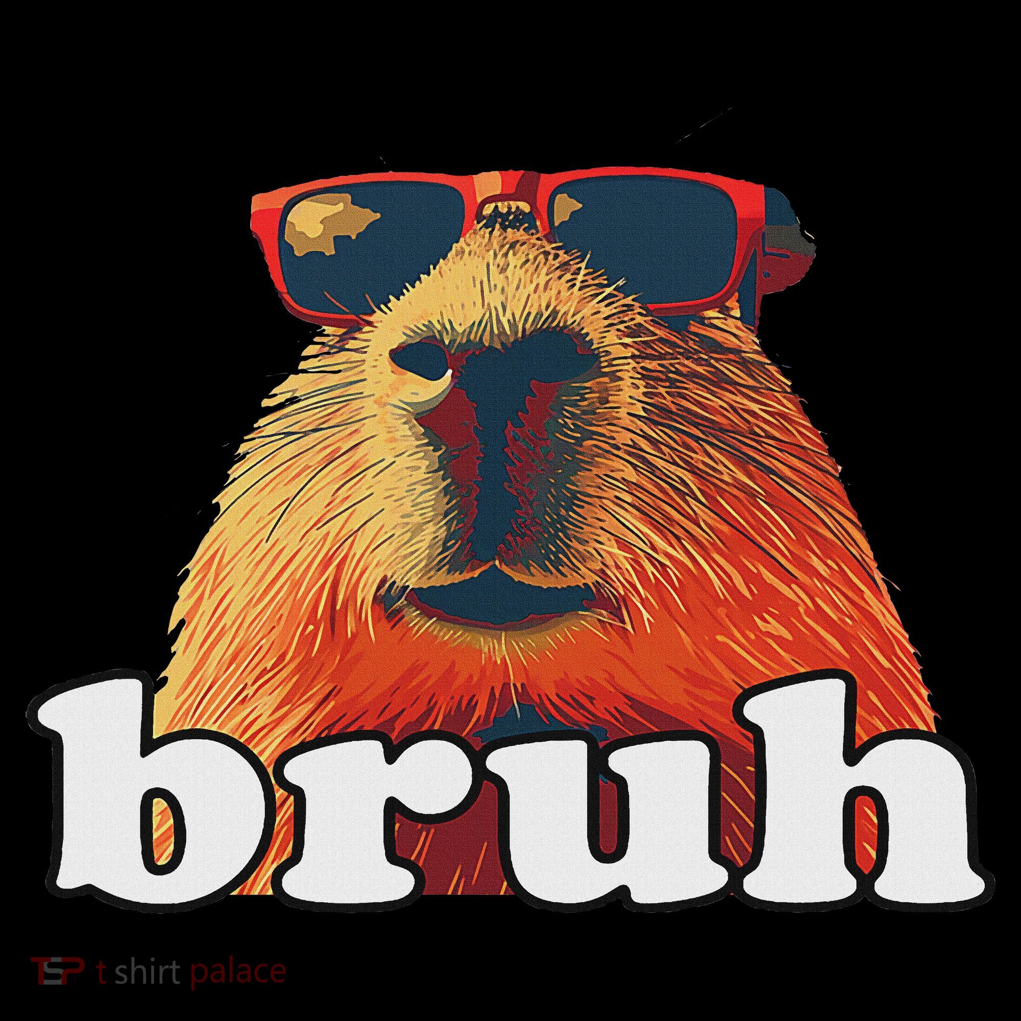 Funny Capybara Sunglasses Bruh Toddler T-Shirt