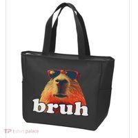 Funny Capybara Sunglasses Bruh Tote Bag thumb 3