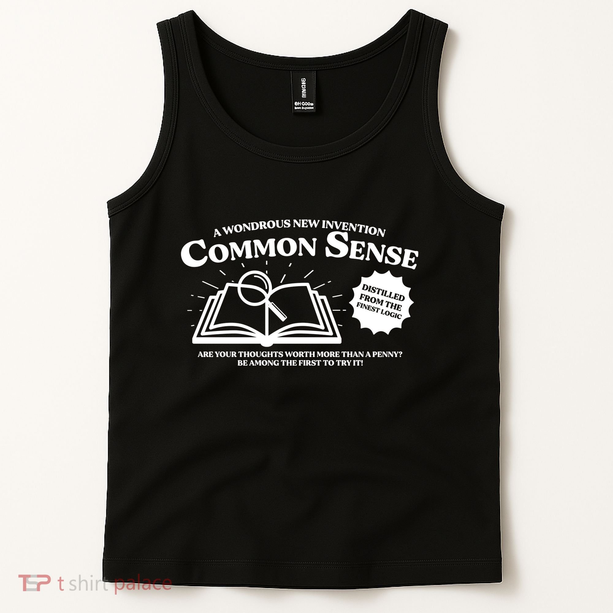 Funny Common Sense Advertisement Tank Top