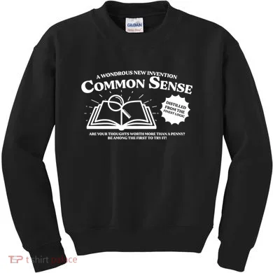 Funny Common Sense Advertisement Kids Sweatshirt