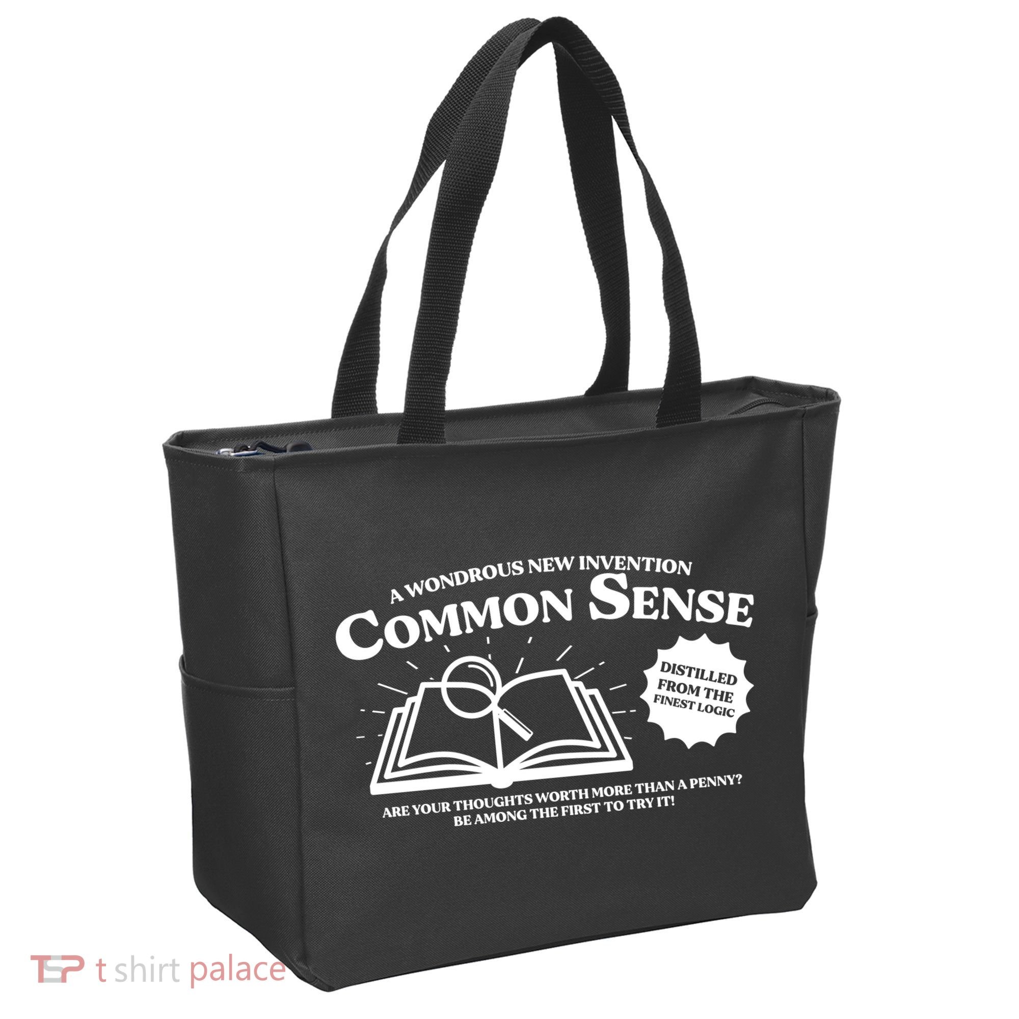 Funny Common Sense Advertisement Tote Bag