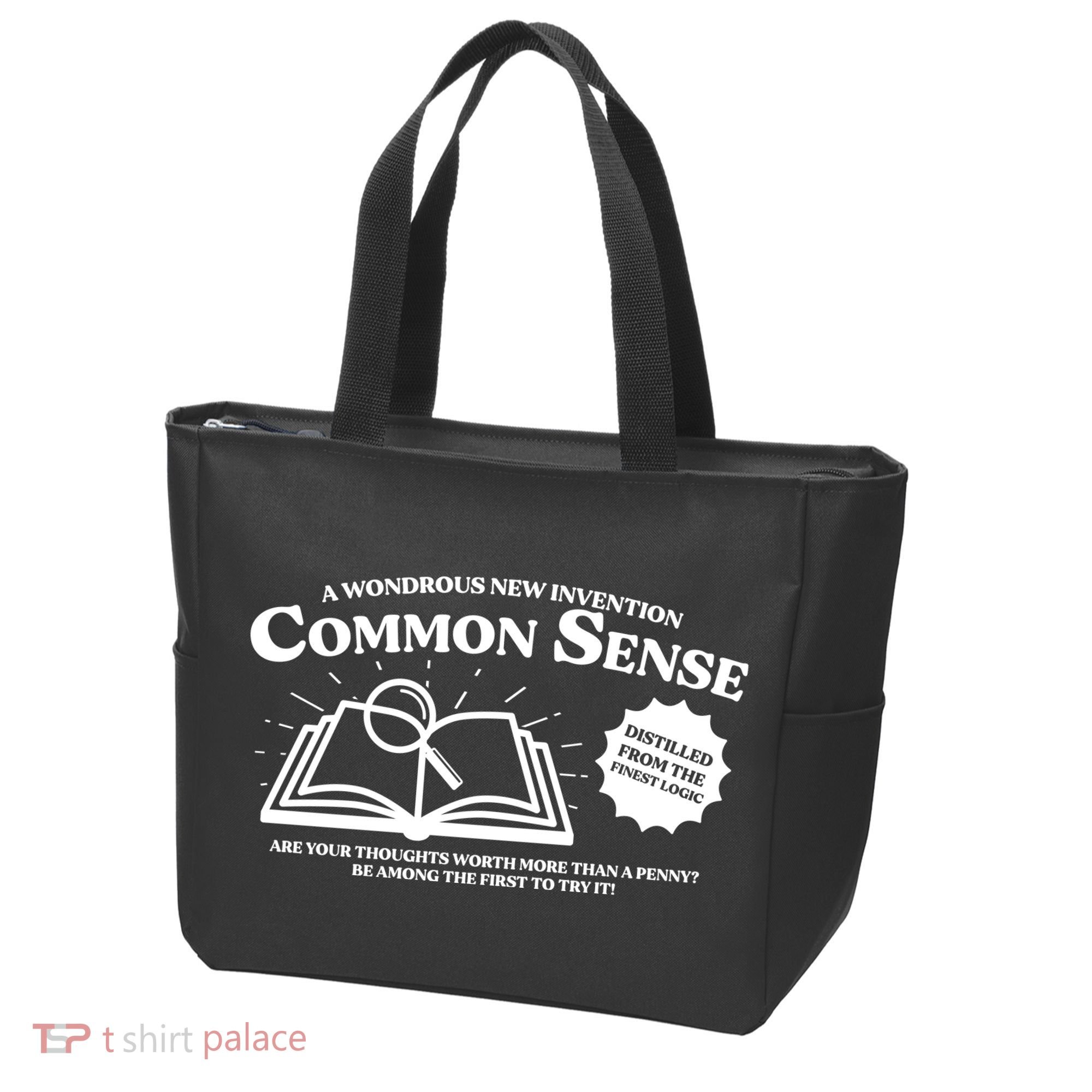 Funny Common Sense Advertisement Tote Bag