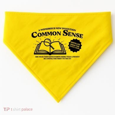 Funny Common Sense Advertisement USA-Made Doggie Bandana