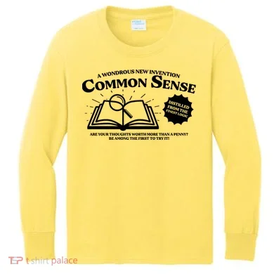 Funny Common Sense Advertisement Kids Long Sleeve Shirt