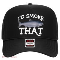 Funny Coho Salmon Fishing Saltwater Freshwater Angler Gift Hat thumb 0