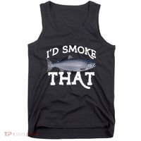 Funny Coho Salmon Fishing Saltwater Freshwater Angler Gift Tank Top thumb 0