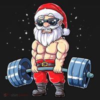 Fitness Christmas Santa Deadlift Gym Xmas  Women's Hoodie thumb 2