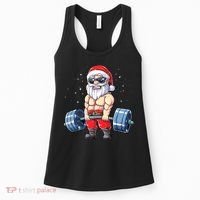 Fitness Christmas Santa Deadlift Gym Xmas  Women's Tank Top thumb 0