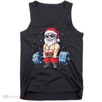 Fitness Christmas Santa Deadlift Gym Xmas  Tank Top thumb 0