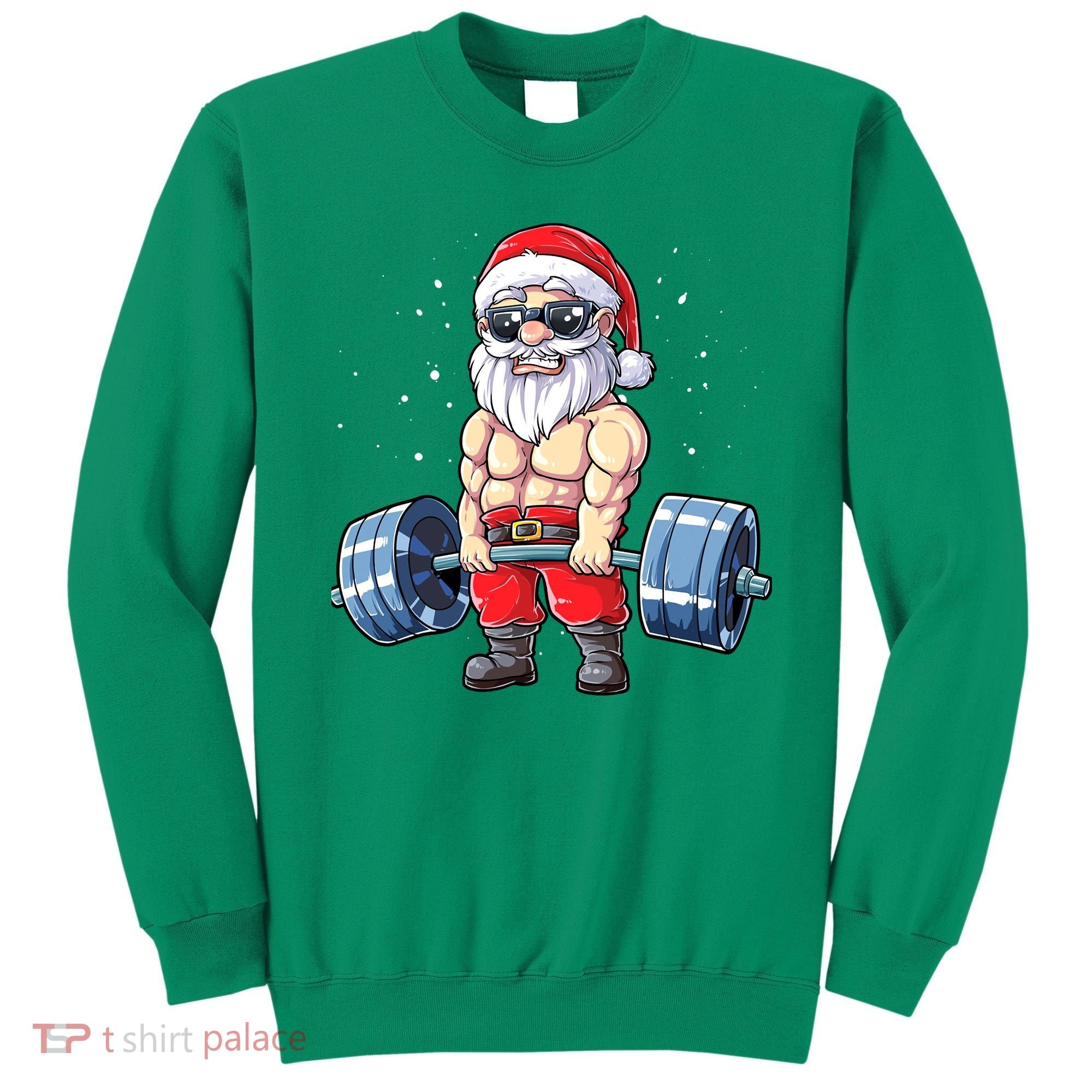 Fitness Christmas Santa Deadlift Gym Xmas  Sweatshirt